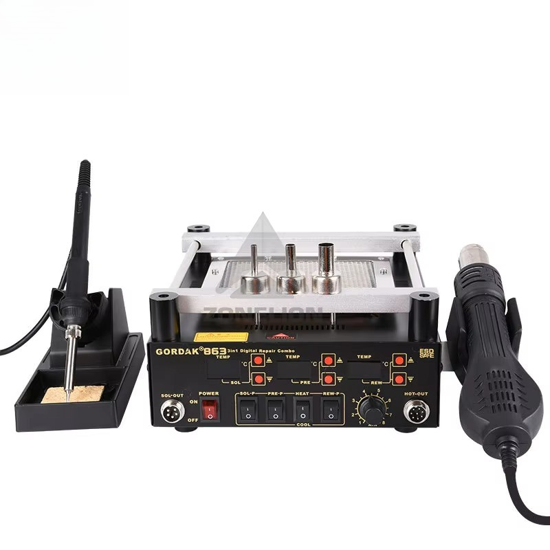 Infrared Bga Rework Station - 3-in-1 digitale heteluchtpistool BGA rework soldeerstation