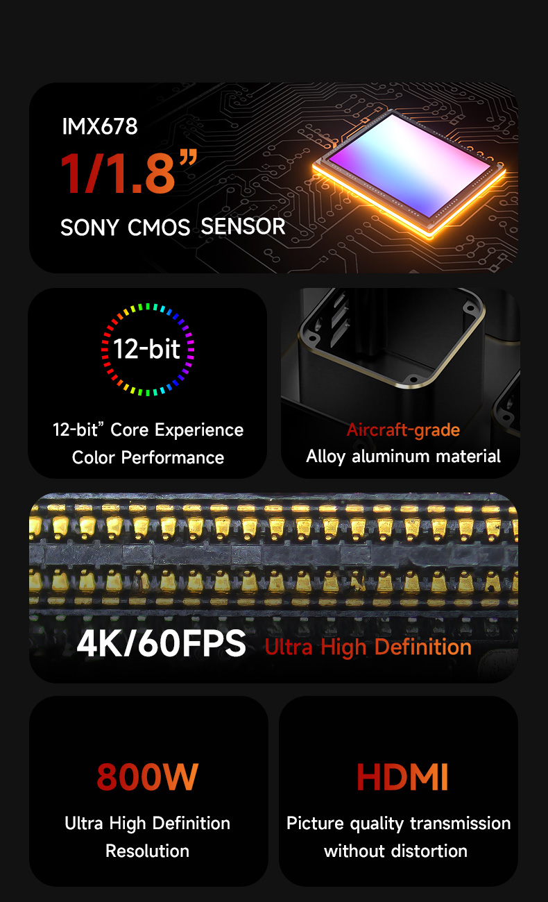 Monteur Vision Pro IMX678 Sony - 4K Microscope Camera Sony Sensor recensie en prijs